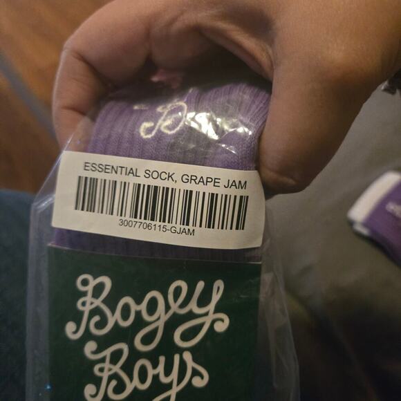 Bogey boys by macklemore socks mens size m/l 9-12 essential grape jam crew long - Picture 6 of 7
